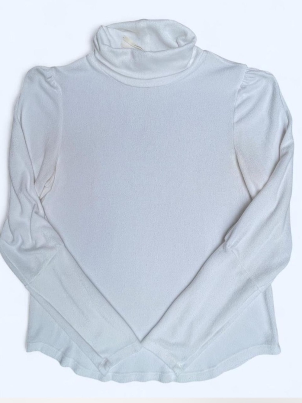 By Anthropologie White Turtleneck Top Classic Office Spring Capsulewardrobe S